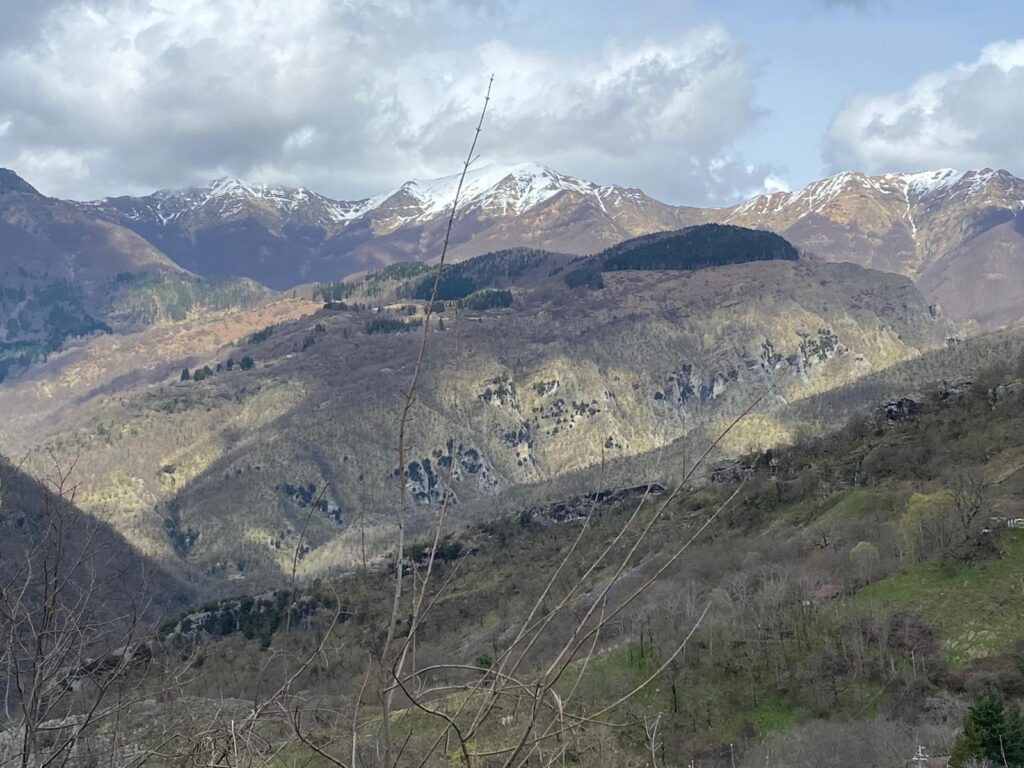 snow topped mountain alps near Montefegatesi
