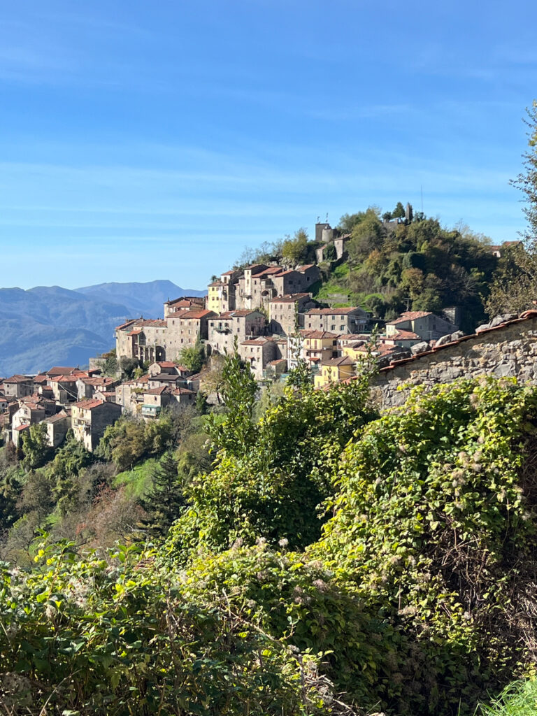 mountain side montefegatesi village tuscany